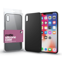 Xprotector Xprotector Matte Apple iPhone X / Xs Ultravékony Matt Szilikon Hátlap Tok - Fekete