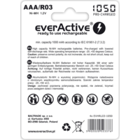 EverActive everActive Professional Line R03 AAA 1050 mAh Ni-MH Elem (4 db / csomag)