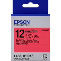 Epson Epson LK-4RBP 12mm x 9m Címkekazetta Pasztell Fekete/Piros