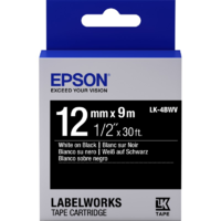 Epson Epson LK-4BWV 12 mm x 9m Cimkekazetta Fekete/Fehér