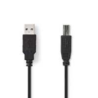 Nedis Nedis USB-A apa - USB-B apa Összekötő kábel 3m - Fekete