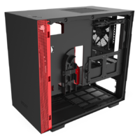 NZXT NZXT H210 Window Számítógépház - Fekete / Piros