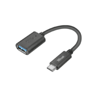 Trust Trust USB-C apa - USB anya Adapter kábel 10cm - Fekete
