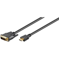 Goobay Goobay HDMI - DVI kábel 1,5m Aranyozott - Fekete