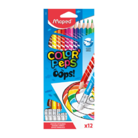 Maped Maped Color'Peps Oops Háromszögletű Színes ceruza készlet radír véggel (12 db / csomag)