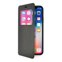 Blautel 4-OK View Window Apple iPhone XS Max 6.5 Flip Tok - Fekete