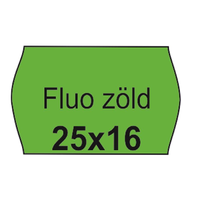 N/A Fluo 25 x 16 mm Árazószalag - Zöld (10 tekercs)