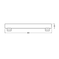Osram Osram LEDinestra dimmelhető LED cső izzó 4,5W 250lm 2700K S14s - Meleg fehér