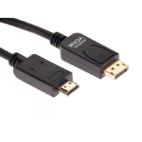 VCOM VCOM Displayport v1.2 - aktív HDMI 2.0 kábel 1.8m Fekete