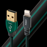 AudioQuest AudioQuest Forest USB 2.0-A apa - Lightning apa Összekötő kábel 1.5m - Fekete/Zöld