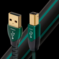 AudioQuest AudioQuest Forest USB 2.0-A apa - USB-B apa Összekötő kábel 0.75m - Fekete/Zöld