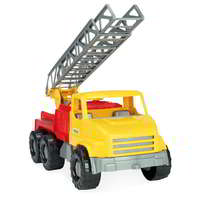 Wader Wader: City Truck létrás tűzoltó teherautó - Sárga/piros