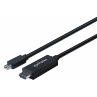 Manhattan Manhattan mini Displayport v1.2 - HDMI kábel 1.8m Fekete