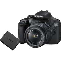 Canon Canon EOS 2000D Digitális fényképezőgép + EF-S 18-55mm IS II + LP-E10 KIT - Fekete