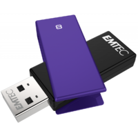 Emtec Emtec 8GB C350 Brick USB 2.0 Pendrive - Fekete/Lila