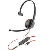 Plantronics Plantronics Blackwire 3215 USB Type-C Headset - Fekete/Piros