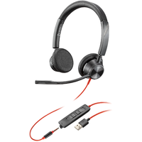Plantronics Plantronics Blackwire C3325 USB-C Stereo Headset - Fekete