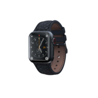 Njord Njord by Elements Apple Watch S1/2/3/4/5/6/7/SE Bőr szíj 40mm - Fekete