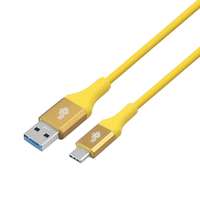 TB TB AKTBXKU3CPREM2Y USB-A apa - USB-C apa 3.0 Adat és töltőkábel - Sárga (2m)