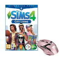 Electronic Arts The Sims 4: City Living (PC) + Trust GXT 101P Gav USB Gaming Egér - Rózsaszín
