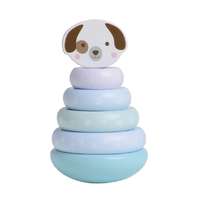 iWood iWood Pile-up kutya Gyűrűs piramis játék - Pasztell