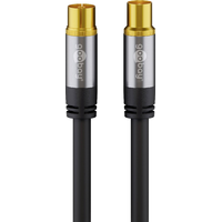 Goobay Goobay 70367 Premium Koax antenna kábel 4x árnyékolással 2m - Fekete