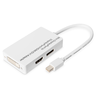 Assmann Assmann DB-340509-002-W Mini DisplayPort apa - DisplayPort/HDMI/DVI anya Adapter