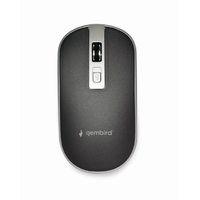 Gembird Gembird MUSW-4B-06-BS Wireless Egér - Fekete/Ezüst
