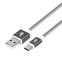 TB TB USB-A apa - USB-C apa 2.0 Adat és töltő kábel - Szürke (1,5 m)