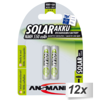 Ansmann Ansmann Solar maxE NiMH Micro AAA 550 mAh Újratölthető elem (12x2/csomag)
