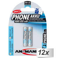 Ansmann Ansmann Phone maxE NiMH Micro AAA 800 mAh Újratölthető elem (12x2/csomag)