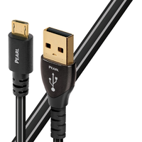 AudioQuest AudioQuest Pearl USBPEA01.5MI USB-A apa - Micro USB-B apa 2.0 Adat és töltőkábel - Fekete (1.5m)
