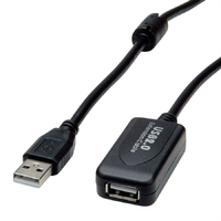 Value Value S3115 USB-A apa - USB-A anya 2.0 Hosszabbító kábel - Fekete (10m)