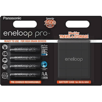 Panasonic Panasonic Eneloop Pro BK-3HCDEC4BE Újratölthető Ceruzaelem (4db/csomag) + Tok