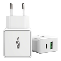 Ansmann Ansmann Home Charger HC218PD Hálózati USB-A / USB-C töltő adapter - Fehér (20W)