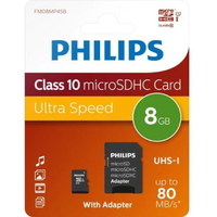 Philips Philips 8GB Class10 microSDHC UHS-I Memóriakártya + Adapter