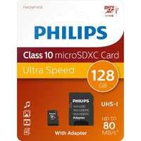 Philips Philips 128GB Class10 microSDXC UHS-I Memóriakártya + Adapter