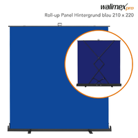 Walimex Walimex pro Roll-up 210x220cm Fotós háttér - Kék