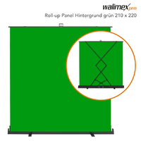 Walimex Walimex pro Roll-up 210x220cm Fotós háttér - Zöld