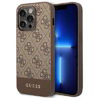 Guess Guess 4G Big Metal Logo Apple iPhone 14 Plus Szilikon Tok - Barna