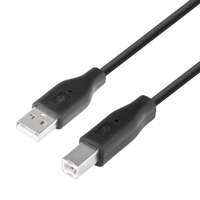 TB TB USB-A apa - USB-B apa 2.0 Adat és töltő kábel - Fekete