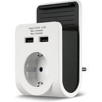 REV REV 0020790102 2x USB-A Hálózati töltő mobiltelefon tálcával - Fehér (12W)
