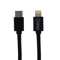 2GO 2GO USB-C apa - Lightning apa Adat és töltő kábel - Fekete (1m)