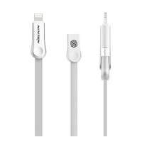 Nillkin Nillkin Plus III USB-A apa - Micro USB / Lightning 8pin apa Adat és töltőkábel - Fehér (1m)