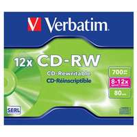 Verbatim Verbatim CD-RW 700 MB, 8-10x újraírható, normál tokban