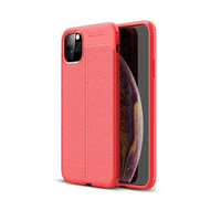Gigapack Gigapack Apple iPhone 11 Pro Max Bőr hatású Tok - Piros/Mintás