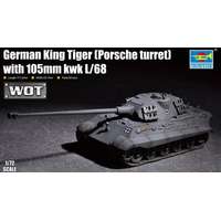 Trumpeter Trumpeter King Tiger w/ 105mm kWh L/68 Porsche tank műanyag modell (1:72)