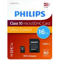 Philips Philips 16Gb microSDHC UHS-I U1 CL10 memóriakártya + Adapter