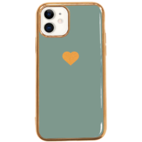 Fusion Fusion Heart Apple iPhone 11 Pro Szilikon Tok - Mintás/Zöld