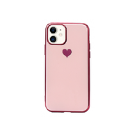 Fusion Fusion Heart Apple iPhone 11 Pro Max Szilikon Tok - Mintás/Rózsaszín